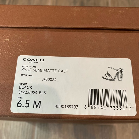 COACH Kylie Semi Matte Calf (Black) - Picture 6 of 6